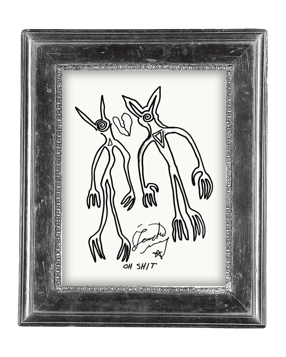 2 Souls – art print by LUGAZI, shown in a frame